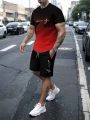 New Men's Outfit Summer Short Sleeve T Shirt Set Fashion 2 Piece Sportwear 3D Printed Casual Shorts Sweatshirt Men's Tracksuit. 