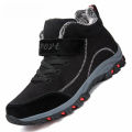 Waterproof Winter Men Boots Suede Warm Snow Outdoor Sneakers Boots Men Work Casual Shoes High-top Non-slip Ankle Boots.