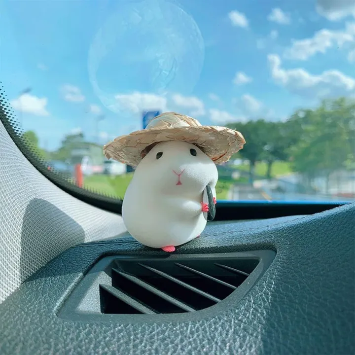 Cute%20Hamster%20with%20Straw%20Hat%20Car%20Ornament,Car%20Decoration%20Auto%20Interior%20Dashboard%20Accessories%20-%20Image%204