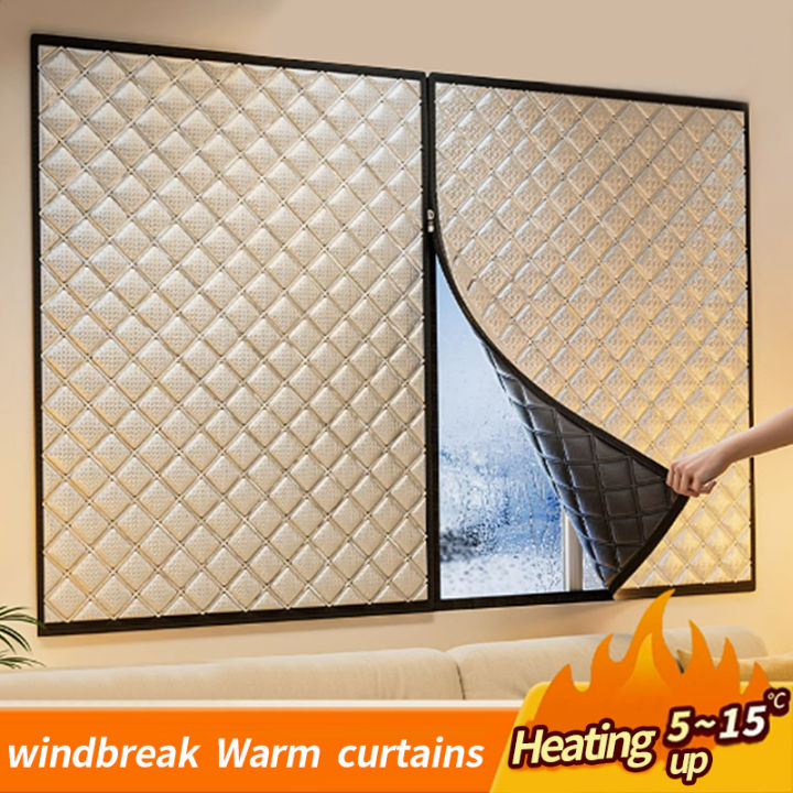 Zipper, Winter Warm Curtains, Insulated Windproof Sealed Windows, Cold Proof and Insulated, Screen Windows, Shading, Sound Insul