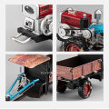 1:32 Scale Retro Walking Tractor Car Model Toy Sound Light Diecast Metal Agricultural Vehicle Models Decorations for Kids.