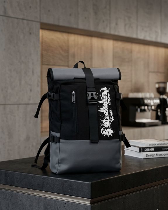 Roll%20Top%20Water%20Resistant%20Backpack%20%7C%20Stylish%20Travel%20&%20College%20Bag%20%7C%20Laptop%20Compatible%20%7C%20Multi-Pocket%20Design%20-%20Image%203