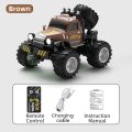 Desktop Mini RC Toy Alloy Off-road RC Cars Remote Control Car Shock-proof Shatter-resistant Electric Model Vehicle Toys for Boys. 