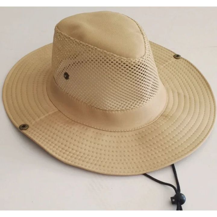Summer Mesh Fishing Hat Outdoor Breathable Casual Cool Hat Mountaineering Sun Fisherman Hat (7 Colors)