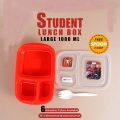 Student launch box Large size 1000 ml 3 portions Launch Box With multiple Color. 