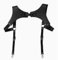 Men Leather Suspenders Body Chest Suspenders Adjustable Buckle Shoulder Armors Straps Punk Black Belt Club Party Rave Costumes.