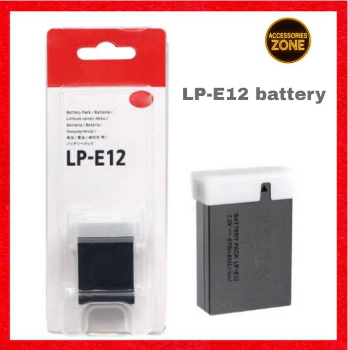 Canon LP E-12 battery for M50,M50 ll,M5,100D,SL1