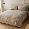 bed sheets-Embroidered Patch Work King Size BedSheet - High Quality - Cotton linen Double Bedsheet Embroided by General wish. 