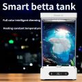 Smart betta dedicated fish tank desktop mini small ecological self-circulating desk aquarium fish tank. 