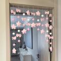Cute Knot Door Curtain Partition Curtain Bedroom Bay Window Room No Punching Curtain Decoration Girl Heart Decoration DIY. 