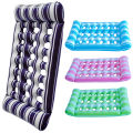Hammock Floating Bed Recliner PVC Inflatable Water Sleeping Bed Foldable Floating Lounger Air Mattress for Swimming Pool Party.