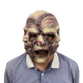 Three-Faced Rubber Demon Devil Full Head Latex Mask Demon Ball Halloween Party Cosplay Costume Licensed Devil Face Scream Ghost. 