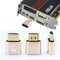 4K HDMI Virtual Display Adapter DVI VGA Display Emulator Dummy Plug Headless Ghost Display Emulator Video Card Lock Plate.