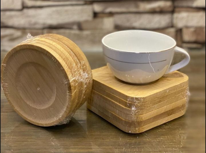 Bamboo Coasters 6 pcs