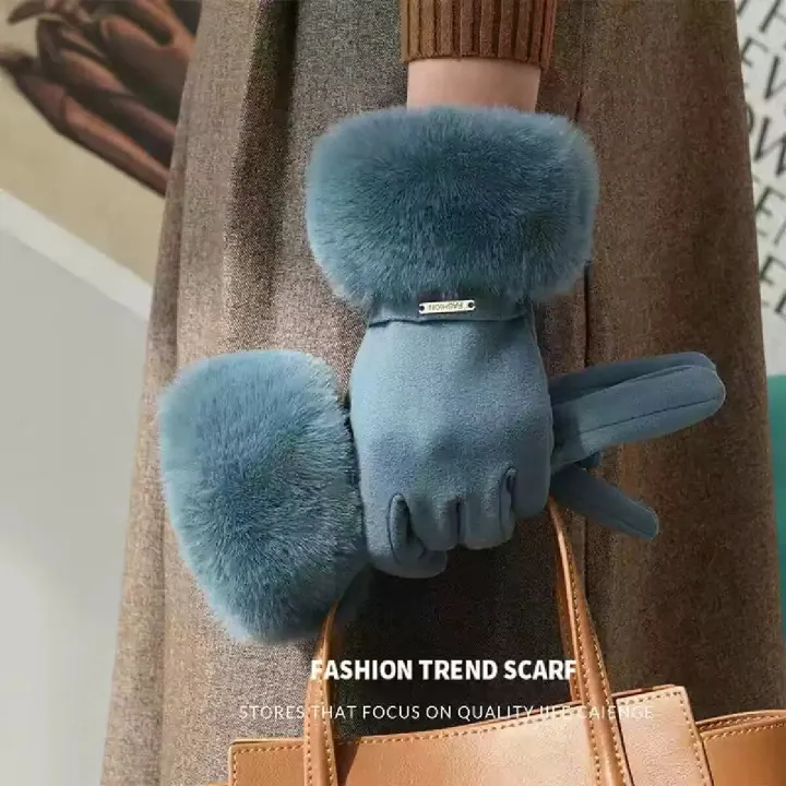 Winter%20Women%20Keep%20Warm%20Plus%20Velvet%20Touch%20Screen%20Thicken%20Plush%20Wrist%20Suede%20Gloves%20Fashion%20Personality%20Elegant%20Drive%20Cycling%20-%20Image%202