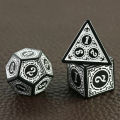 DND Dice Set Polyhedral Dice High Quality Plastic Dice Set Unique Patterns Amazing Retro Font Styles For Role Playing Games. 