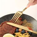 6/30pcs Stainless steel cutlery set, high-end steak knife, fork, dessert spoon, suitable for restaurant banquets parties.