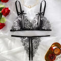 Hot Erotic Crotchless Transparent Hollow Out Bra And Panty Set Sexy Lingerie For Women Open Bras Underwear Lace Suit Clothing. 