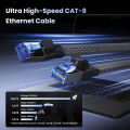 CAT 8 Ethernet Cable 40Gbps Gaming High Speed 2000MHz SSTP Cat 8 Ethernet Cord RJ45 Network for PC Modem Router Laptop PS 5/4.