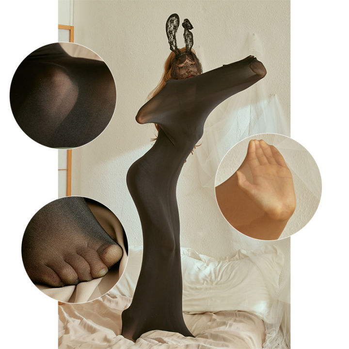 Seamless%20Full-Body%20Tights%20Breathable%20Shiny%20Sleep%20Bag%20Unisex%20Cover-to-Toe%20Tight%20Leggings%20Head%20Covering%20Oil-Like%20Finish%20-%20Image%203