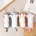 16cm Lovely Long Cat Plush Doll Toys Soft Stuffed Animal Keychain Backpack Pendant Kawaii Keyring for Kids Girls Birthday . 