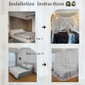 Bed Canopy for Twin Queen King Canopy Bed Four Corner Post Curtains Elegant Mosquito Net for Girls Screen Netting Canopy Curtain. 