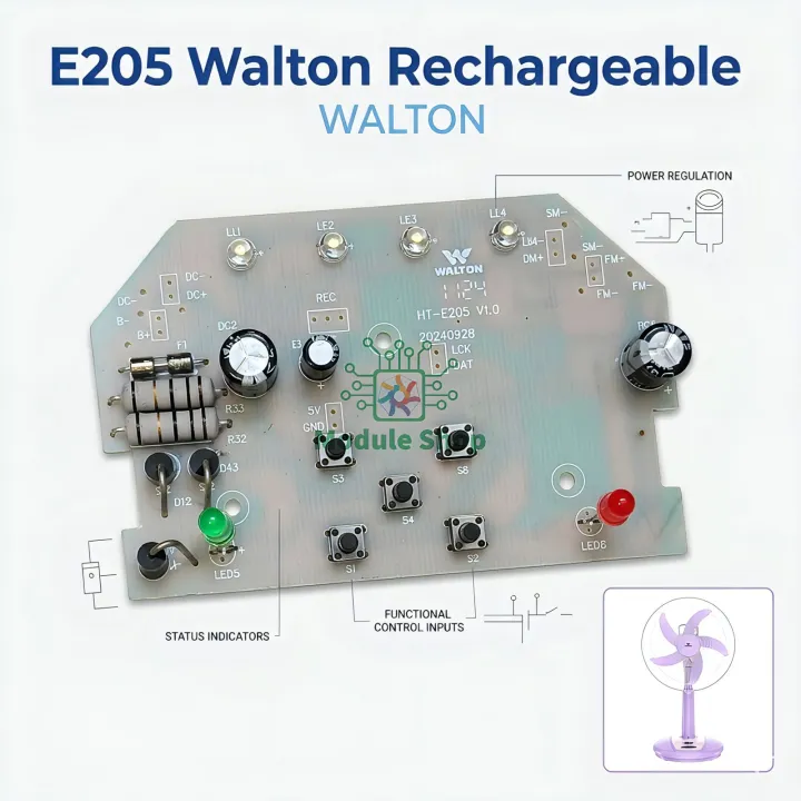 HT-E205%20Walton%20Rechargeable%20Stand%20Fan%20Circuit%20Board%20LED%20Function%2012V%2045W%2016%20inch%20Fan%20Driver%20Board%20Replacement%20Parts%20of%20WRSF16B-RMC%20-%20Image%203