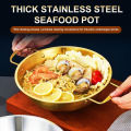 Stainless Steel Dry Pot Instant Noodle Lamian Noodles Pot Seafood Golden Noodle Pot Small Soup Pot Instant Noodles Two Ear Pot. 