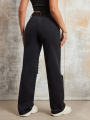 2025 New Style Women's Jeans Women's Spring And Autumn New Hot Selling Street INS Same Style Print Ripped Straight Jeans. 