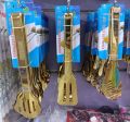 Stainless steel golden  food tongue food chimta 3pcs set mediam size. 