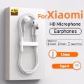 Original Headphones For TypeC Redmi Note K50 Xiaomi 15 14 13 12 11 10 Pro Samsung Huawei Wired Earphone 3.5mm AUX In-Ear Earbuds.