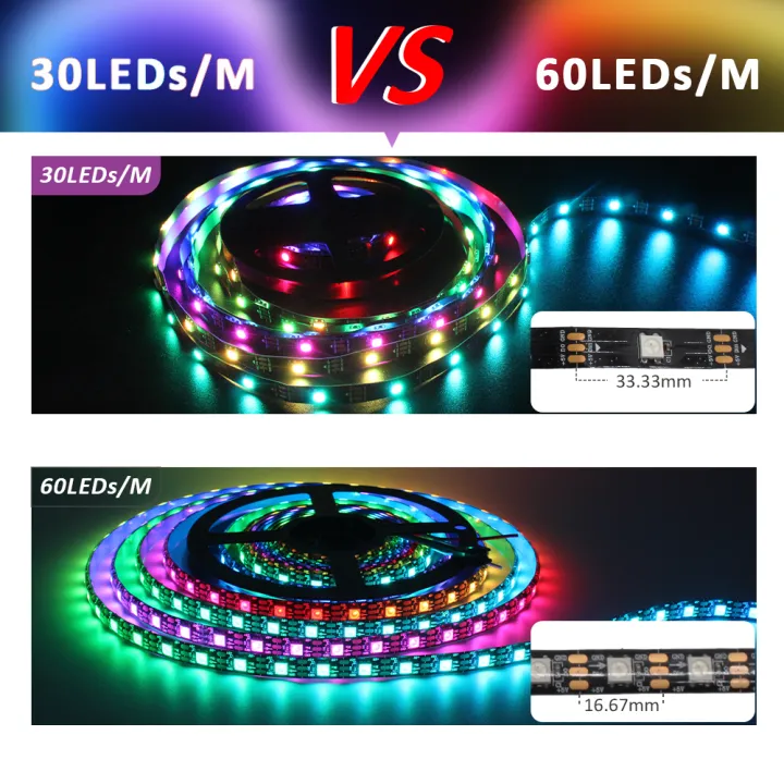 5050%20RGB%20LED%20Strip%20Addressable%20DC%205V%203pin%20WS2812B%20IC%2060%20LEDs/M%2030LEDs/M%20IP30%20IP65%20Lamp%20Waterproof%20Light%20Tape%20Chip%20LED%205M%20Digital%20-%20Image%206