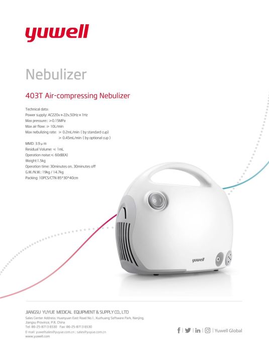 Yuwell Air-compressing Nebulizer 403T