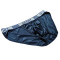 Men High Fork Briefs Mid Waist Elastic Breathable U Convex Underpants Ice Silk Men's Underwear Close Fitting Silky Shorts.
