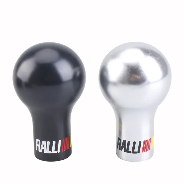 BHKEY%20RALLIART%20Universal%205/6%20Speed%20Auto%20Aluminum%20Alloy%20Gear%20Shift%20Knob%20Black/White%20Car%20Manual%20Transmission%20(MT)%20for%20Mitsubishi%20-%20Image%202