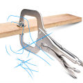 C Clamp weld Clip Woodwork Alloy Steel Pad Wood Work Grip Vise Lock Jaw Swivel Pincer Tong Tenon Locator Hand Tool Fix Plier. 