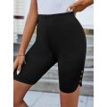 Plus Size 1XL-5XL Women Yoga Shorts High Waisted Knee Length Stretchy Casual Shorts Ladies Yoga Lightweight Comfy Shorts. 