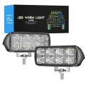 New car LED work light one-character mini 8-light spotlight floodlight driving light forklift truck light. 