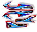 Bike Sticker 125 Tanki tapa/4piece Sticker for Honda 125 2 piece for tapa and 2 piece for Tanki/Bike sticker 125/Sticker for bike Honda 125 Motorcycle/Sticker for Tanki tapa 125/bike decoration accessories/125 sticker for tanky tapy/125 Sticker  kit red. 
