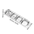 304 Stainless Steel Sauce Dish Hot Pot Barbecue Dipping Plate Compartment Seasoning Dishes Kitchen TablewareWORTHBUY. 