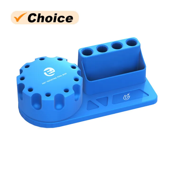 TE-193 Multi-function Screwdriver Tweezers Storage Box Rotating 360 ...