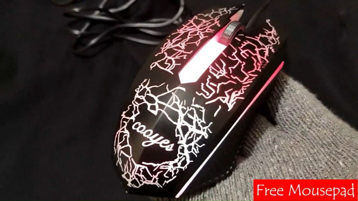 RGB 7 Lights Mouse RGB Gaming -  Breathing LED USB Wired Optical Computer Mice  with FREE Mouse Pad In Pakistan