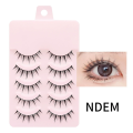 5 Pairs Manga Lashes Soft Natural Long False Eyelashes Anime Wispy Strip Lashes For Korean Doll Eye Makeup Look. 