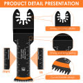 12Pcs Extra Long Oscillating Saw Blade Set Bi-Metal Oscillating Multitool Blade Precise Cut for Soft Metal Wood Plastic Nails. 