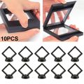 10PCS Jewelry Storage Box 3D Packaging Case Gemstone Floating Frame Membrane Ring Coin Display Case Necklace Display Holder.