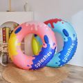 1pc Splash Ink Style Swimming Ring Thickened Inflatable PVC Swim Ring Beach Pool Water Floating Circle. 