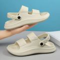 2026 High Quality Summer Fashion Solid Color Convenient Men's Lightweight Slip on Casual Wear Resistant Large Size Sandals. 