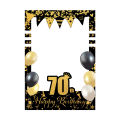 30th 40th 50th 60th Birthday Photo Frame Photo Booth Props black gold Adult 18 21 30 40 50 Years Old Birthday Party Decoration. 