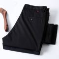 Plus Size Men's Straight Cut CEO Formal Pants Loose Elastic Business Trousers Casual Pant Seluar Slack Lelaki Office Wear. 