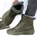 Winter Snow Barefoot Boots for Men Keep Warm Waterproof Winter Shoes Latest 2025 Fashion Design Non Slip Platform Snow Boots Men.